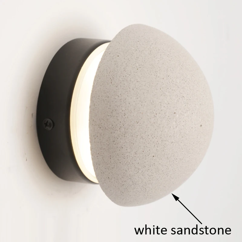 في الهواء الطلق غير نافذ للمطر الفطر الجدار مصباح فناء شرفة حديقة فيلا مدخل الحجر الرملي الأبيض الخارجي ضوء السياج #6