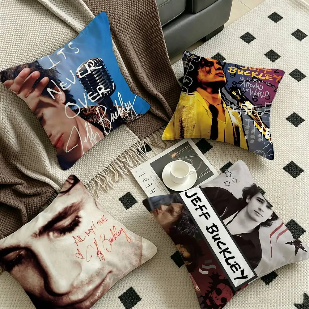 Poster J-jeff B-Buckley Singer Pillow Cushion Cover Pillowcase Living Room Sofa Home Decor Customized