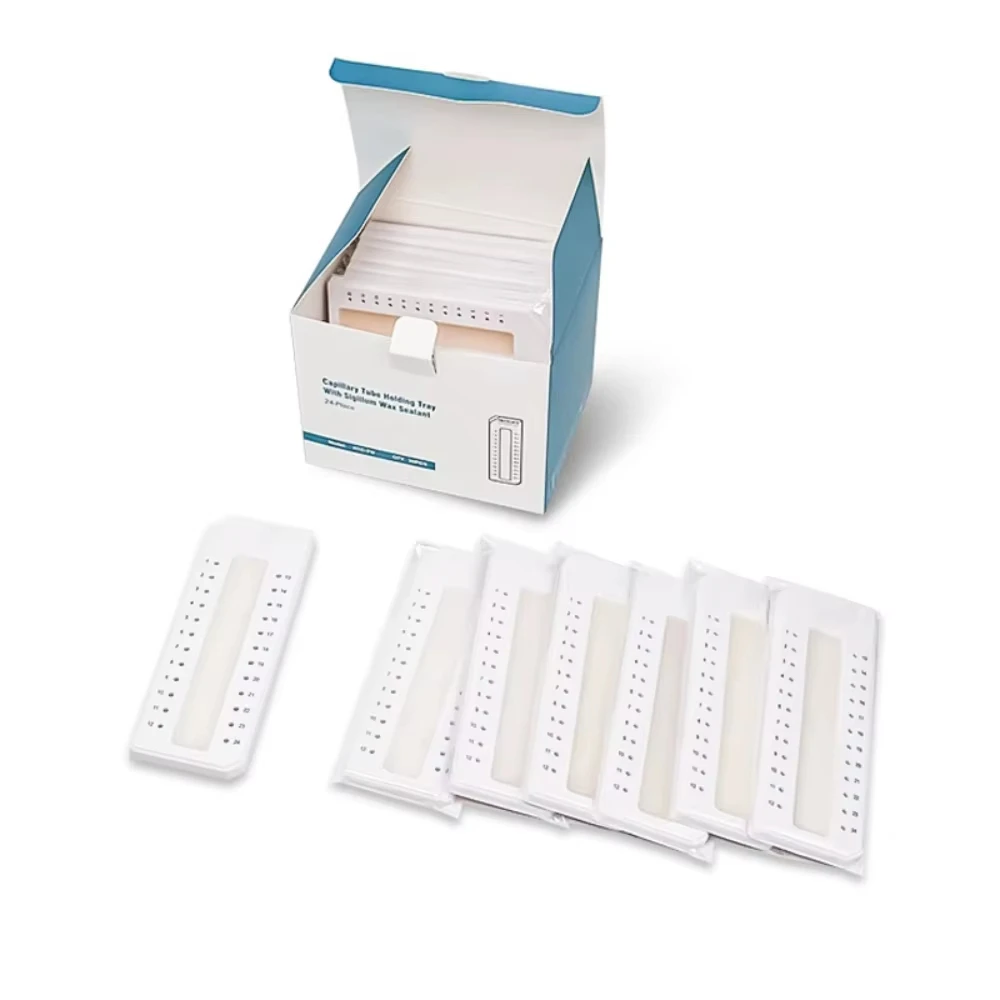 30PCS 24-Well Capillary Tube Wax Sealing Plate for Microhematocrit Capillary Tubes, Lab Centrifuge Sealing Board, Model HTC-TW