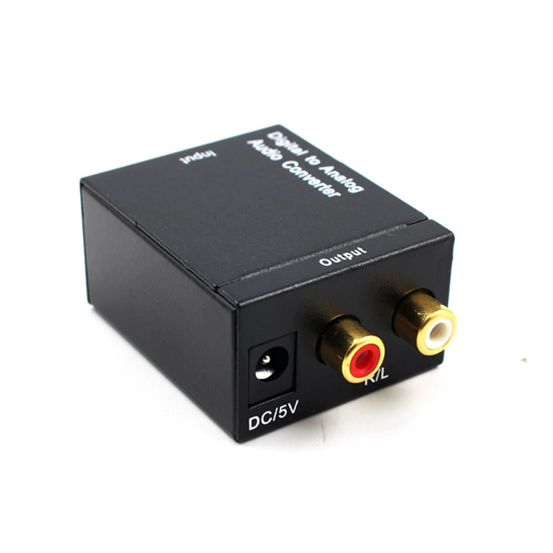 Optische Coaxiale Toslink Digitaal Naar Analoog Audio Converter Adapter Rca L/R 3.5Mm