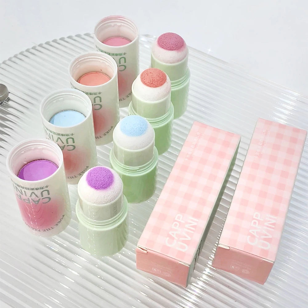Cappuvini couleur Monochrome Poke Blush bâton fard à joues pour Extension de joue couleur mat faible Saturation maquillage Rouge