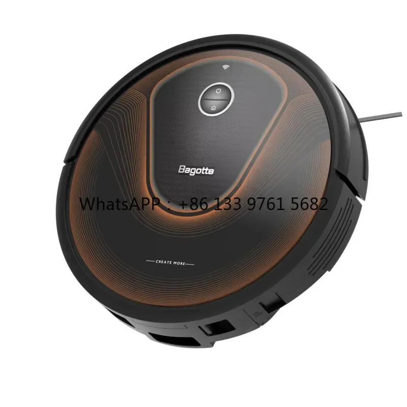 WSQ Automatic Gyroscope Navigation Vacuum Cleaner for Household Hotel Use Wet Dry Mopping with Dust Collection Battery