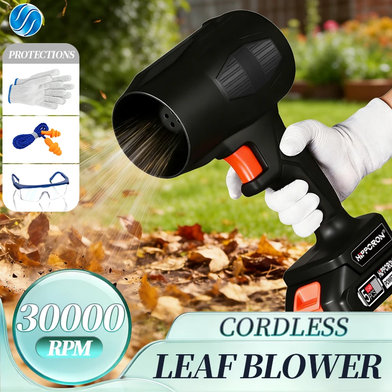 Soplador de Aire Eléctrico Portátil HIPPCRON, Inalámbrico, 30000 RPM, Ligero, para Batería Makita de 21V, para Polvo/Hojas/Secado