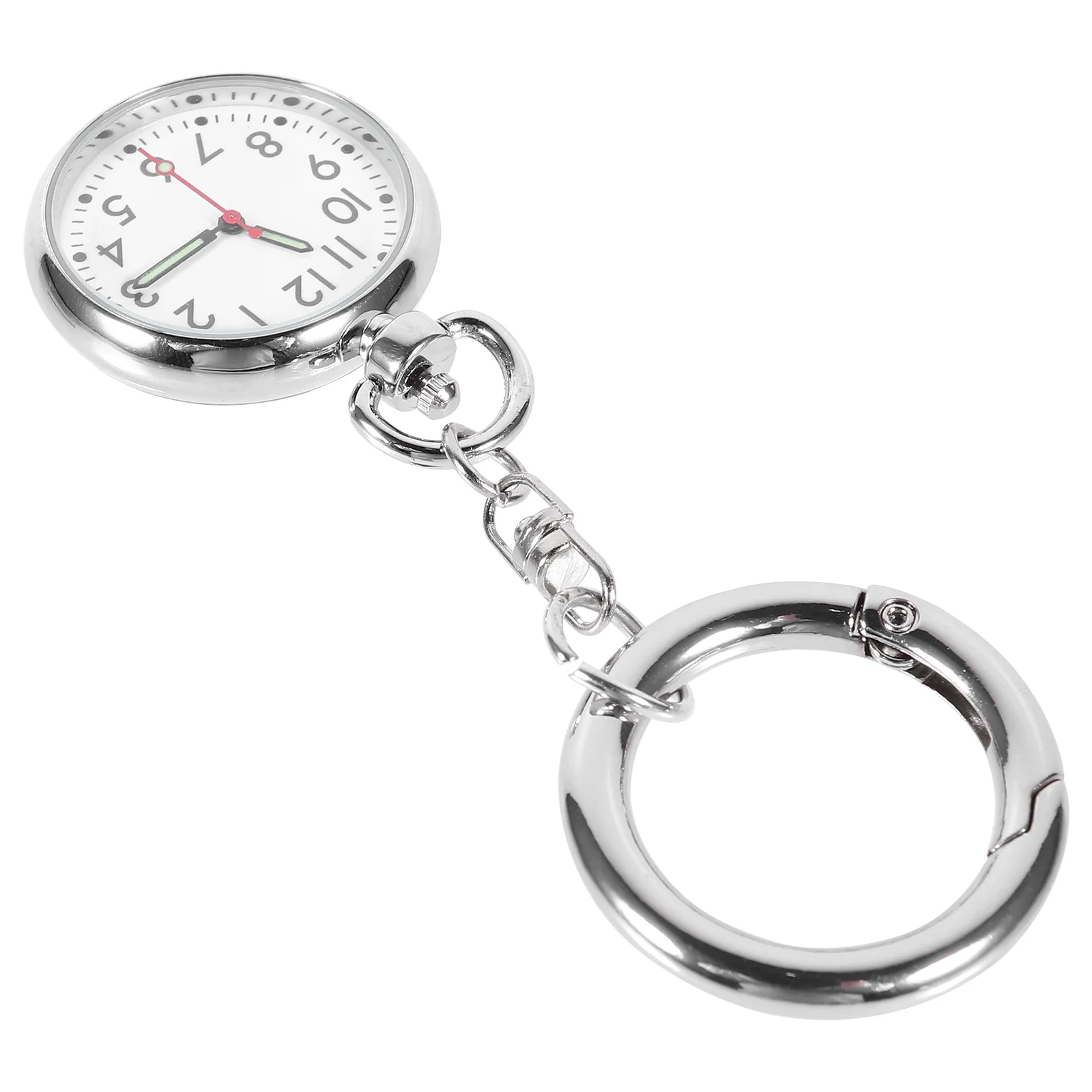 Pocket Watch Luminous Hanging Watch Portable Quartz Movement Key Ring for Doctors Nurses Key Ring Watches