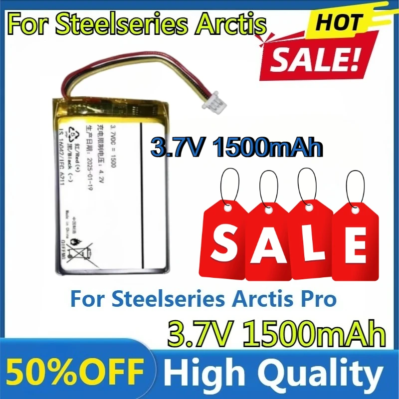 

For Steelseries Arctis Pro Wireless Siberia 800 840 160240 9 FT823456P 9X PDP LVL50 7 1 3 7P 7P+ 7X High Quality Headset Battery
