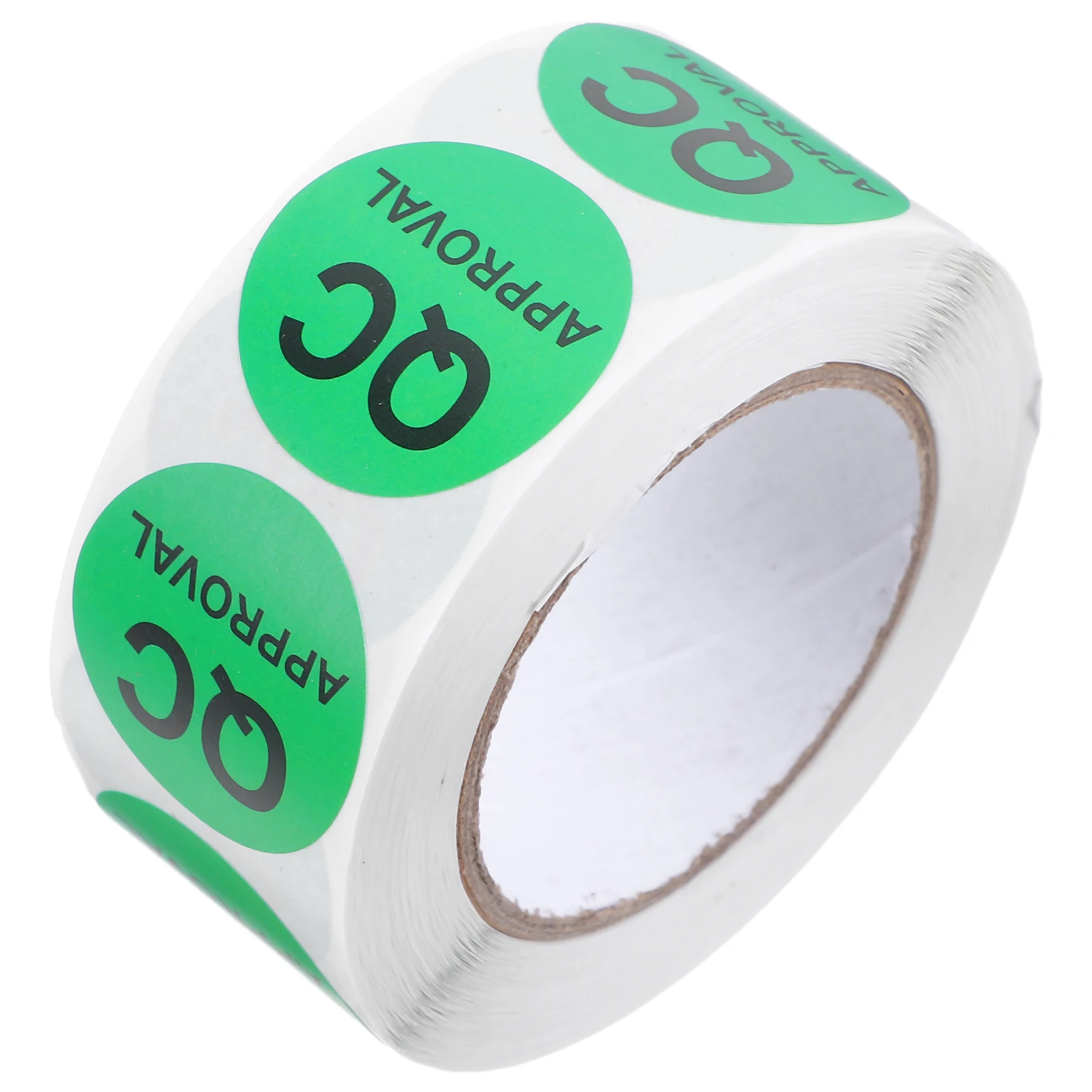

1 Roll Round Qc Sticky Decal Labels for Quality Controls Adhesive Black Text Inspection Test Status Labels