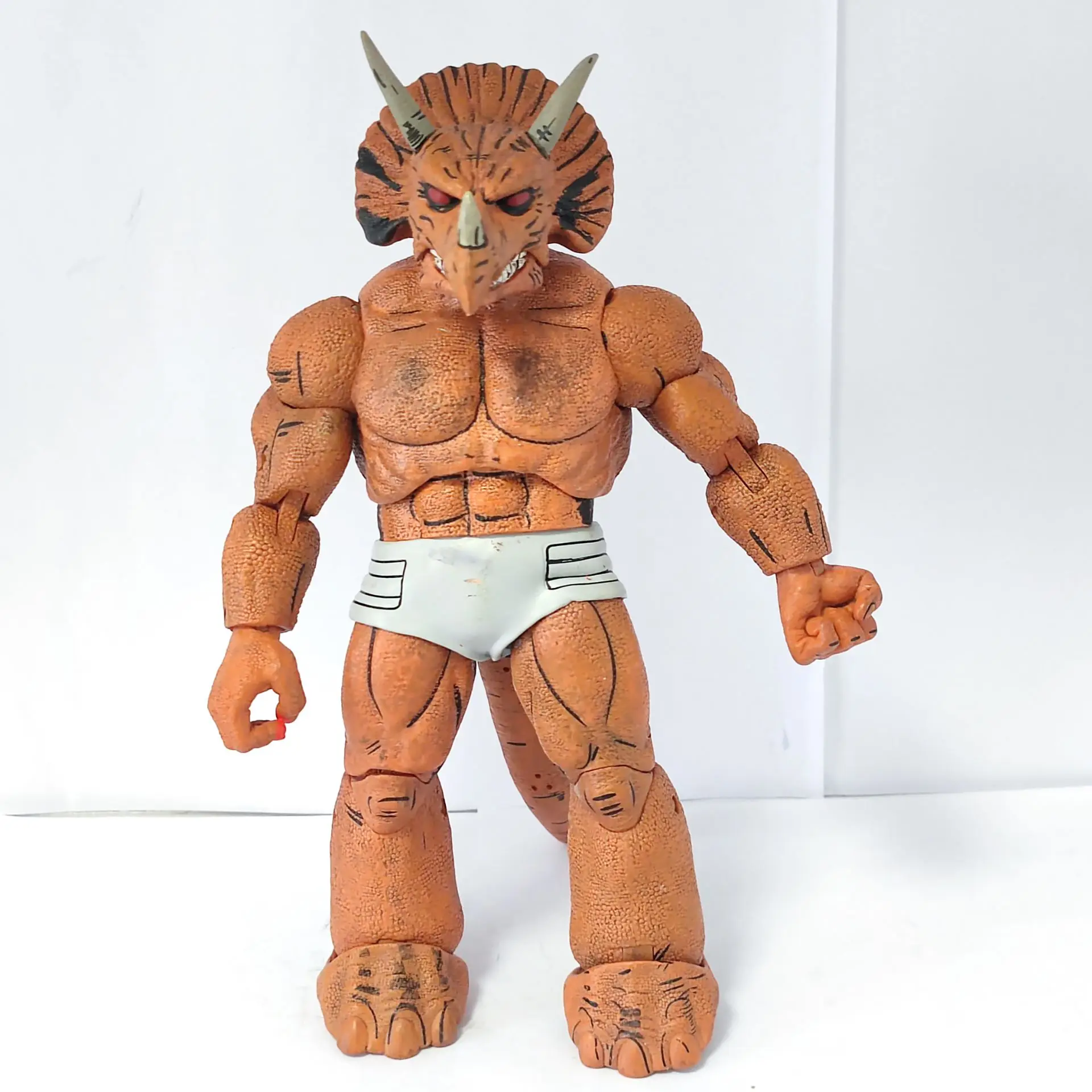 In Stock Neca Ninja Turtles Insect Humans Triceratops Tauren Pig Face Shredder With Lacquer Flaws 7-Inch Doll