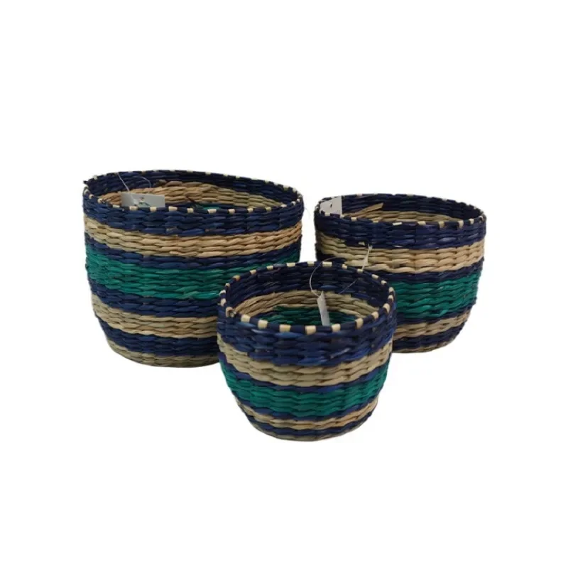 Style Woven Seagrass Storage Basket Multi-tone to create a stylish organized space