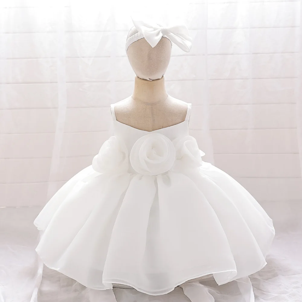 Mädchen Tutu Erster Geburtstag Prinzessin Kleid Kleinkinder Kinder Weihnachten Festliches Kostüm Blumen Neugeborenes Baby Hochzeit Abendkleider 0-3