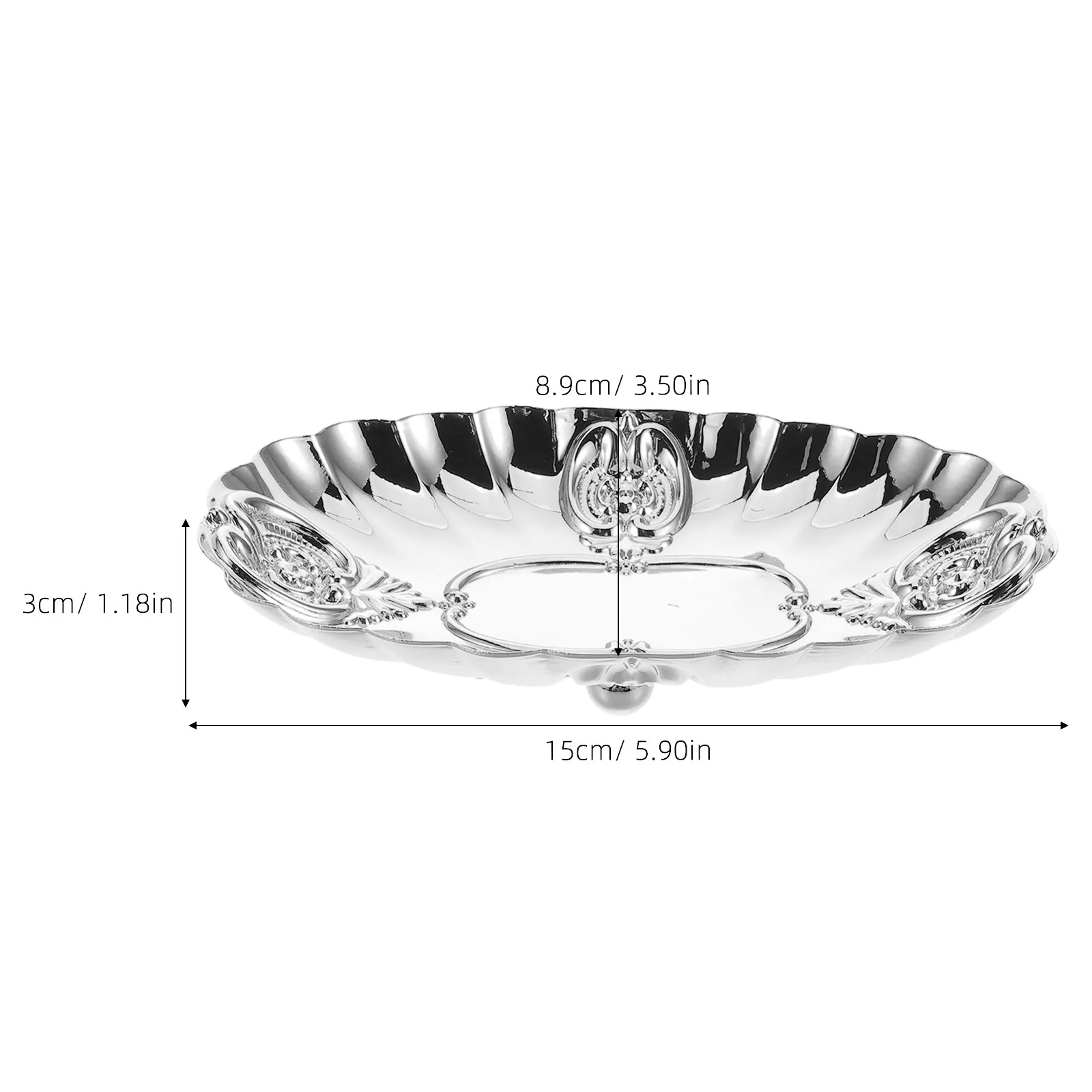European Jewelry Tray Vintage Iron Decorative Dresser Organizer Jewelry Storage Ring Holder Vanity Tray Candles Display view 3