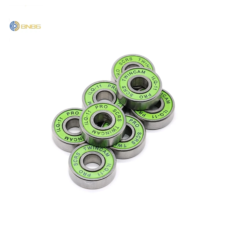 8Pcs 608-2RS ILQ-9 Green Skateboard Bearing for roller Skates  608-2rs 8x22x7mm  Inline Skate Bearing