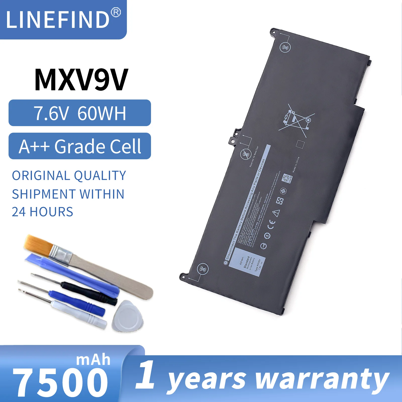 MXV9V Battery for Dell Latitude 5300 5310 7300 7400 E5300 E5310 E7300 E7400 Latitude 5300 5310 2-in-1 inspiron 7300/7306 2-in-1