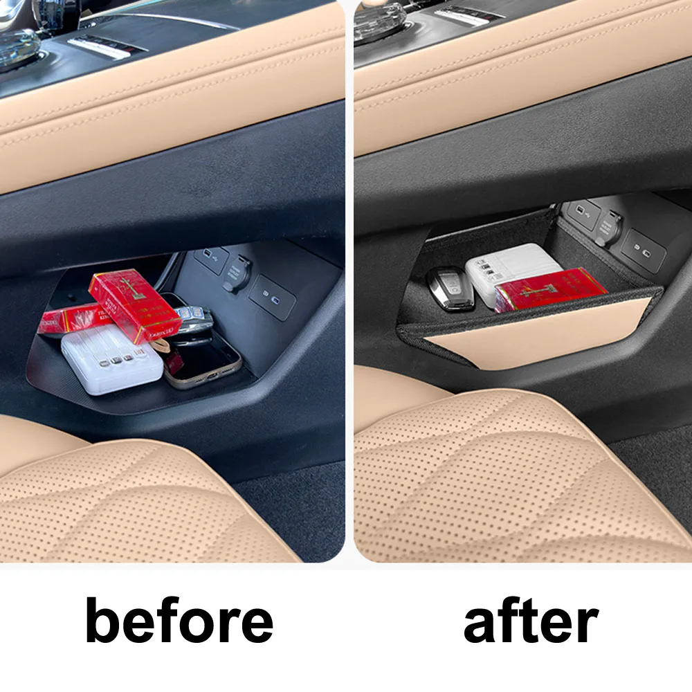 صندوق تخزين جلدي على المستوى السفلي لوحدة التحكم المركزية لجيلي مونجارو KX11 مانجارو صندوق تخزين ألوان السيارة الأصلي