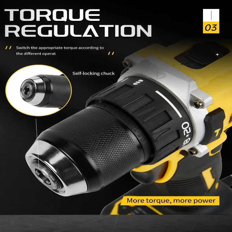 Dewalt DCD805 20V Battery Max XR مثقاب ومفك براغي لاسلكي بدون فرش - أداة يدوية متعددة الوظائف #6