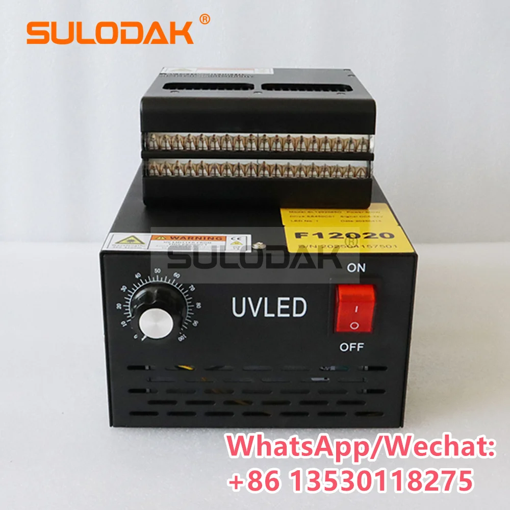Air-cooled LED LAMP High Power 20W/cm2 UV LED Curing Lamp 120*20mm Inkjet Printing Silkscreen Machine 395nm UV Ink Curing Lamp