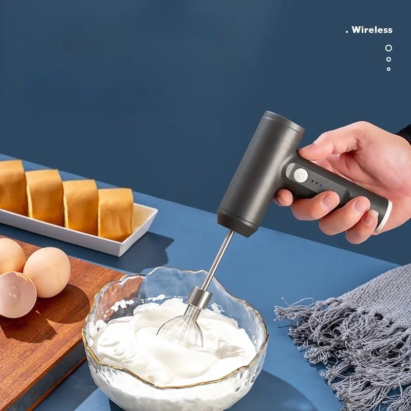 무선 전기 핸드 믹서 3단 속도 다용도 주방 도구 베이킹용 거품기 계란 믹싱 반죽 크림 홈 베이커용