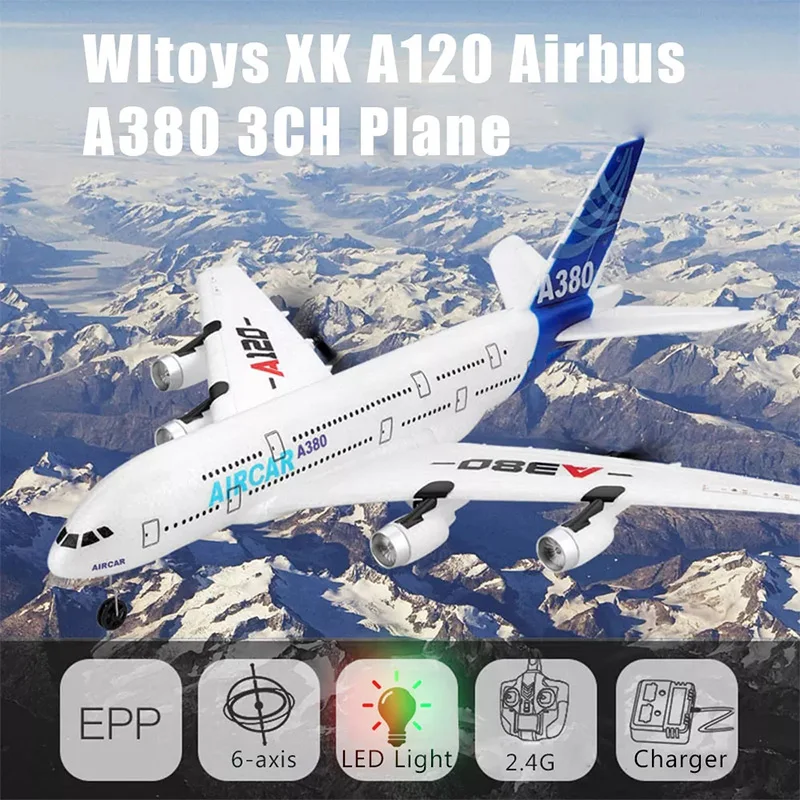 WLtoys XK A120 Airbus RC samolot samolot Drone UAV zabawki dla chłopców Mini pilot Quadrocopter Model duży model prezent