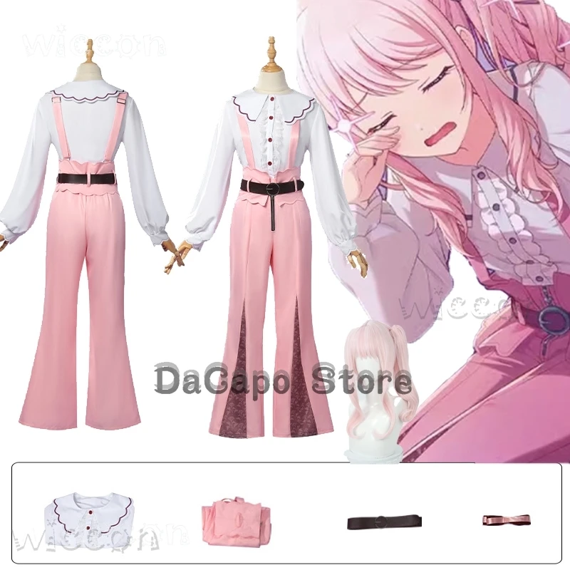 Mizuki Akiyama Mizuki Cosplay Costumes Game Project Sekai Cosplay MZK PJSK Girls Pink Pnats Suit Halloween Singing Party 2025