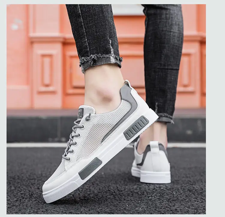Breathable Mesh Sneakers Summer Men Comfort Flat Shoes Luxury Males Lightweight Loafers Non-Slip Mens Tennis Shoes