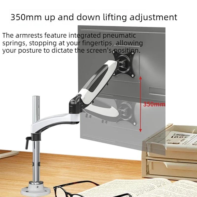 Upside Down Monitor Bracket Telescopic Lifting Mechanical Arm Universal Swivel Screen Mount Adjustable Display Support for PC