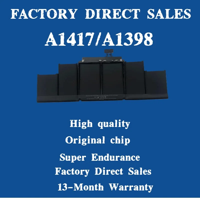 

New A1417 Laptop Battery for Apple A1398 (2012 Early-2013 Version) for MacBook Retina Pro 15" fits ME665LL/A ME664LL/A