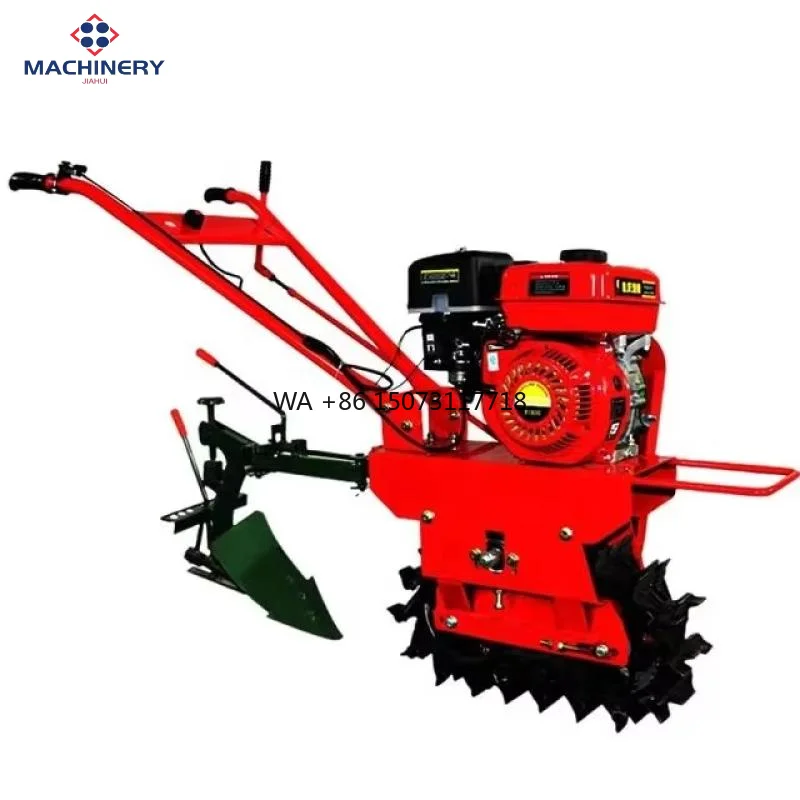 

Hot Deal Powerful Compact Micro Tiller With 170 Gas Engine Single Chain Plus Flip Plow for Garden and Small Farm