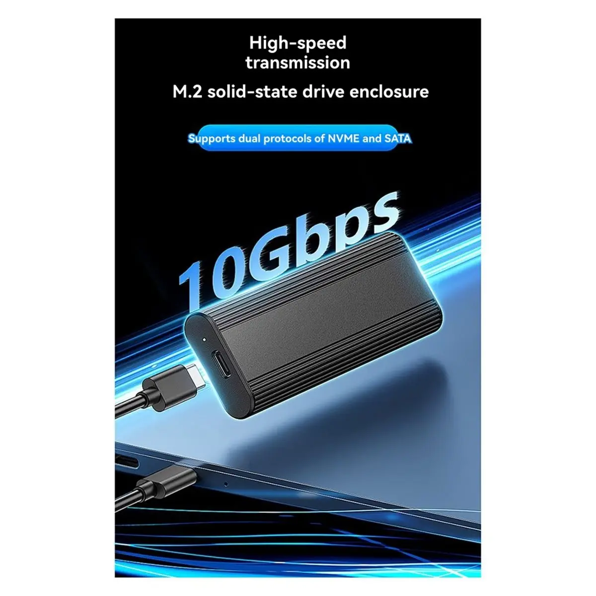 [VALUE PACK]M.2 NVME SATA Casing Dual Protocol NVME/NGFF SATA SSD Case 10Gbps Type C SATA NVME M.2 2230 2242 2260 2280 SSD