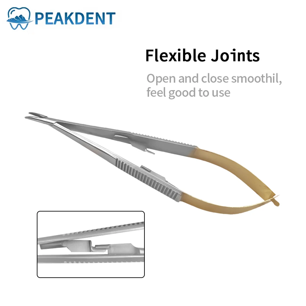 

1PC 14cm/16cm Castroviejo Needle Holders Dental Orthodontic Implant Dentist Tool Straight/Curved Forceps Tweezer Microsurgery