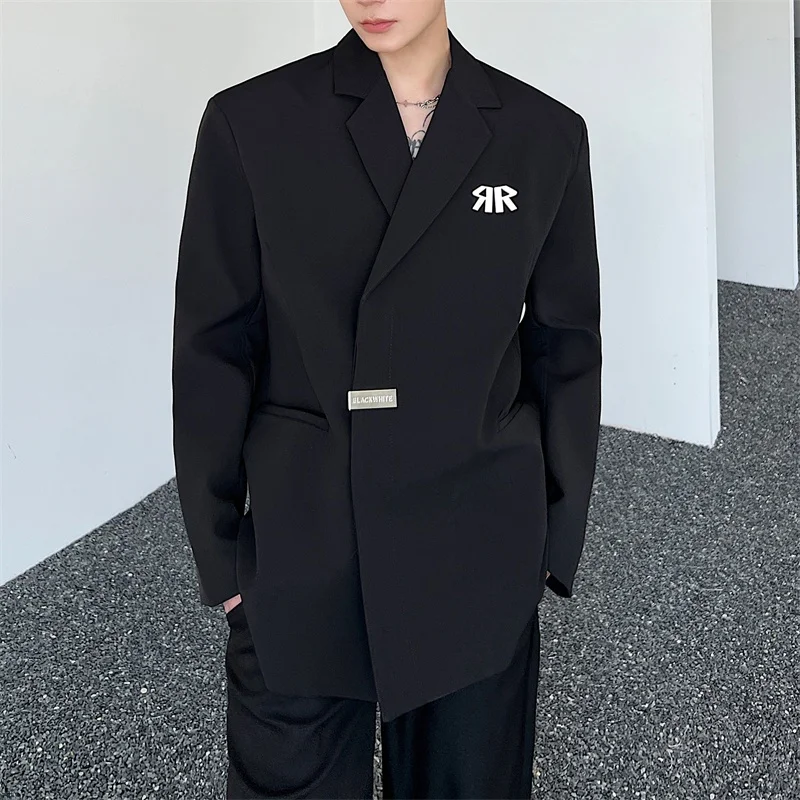 

Fall Faion Ins Vierge Sle oulder Pad Men's Suit Jaet Korean Version Haome Outline Heavyweight Casual Suit