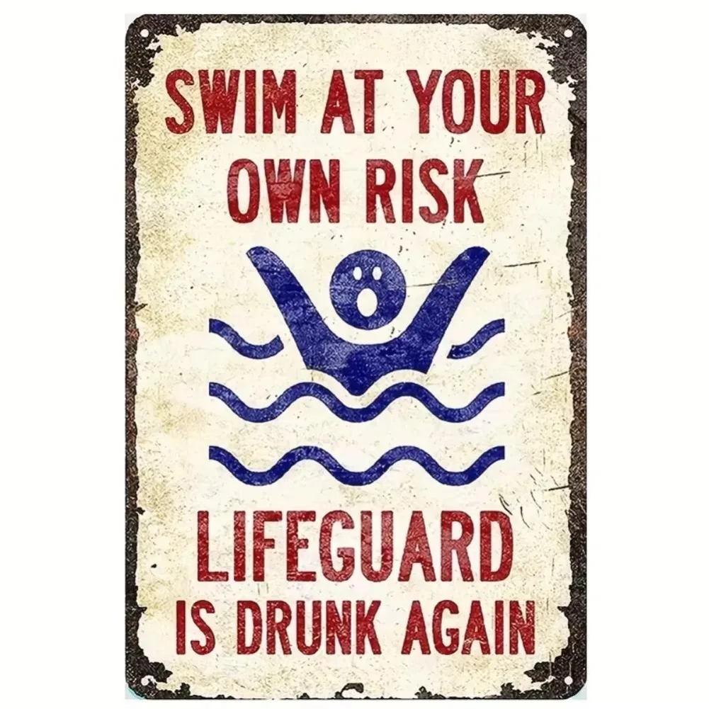2026--PoolSafetyMetalSign Metal Pool Sign-