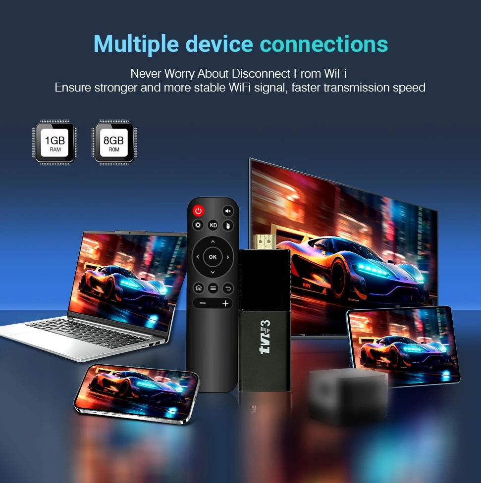 TVR3 جهاز استقبال للتليفزيون الصغير أندرويد 13 ATV 4K HD 1G 8G TV Box 2.4G 5G Dual Wifi BT4.0 صوت مشغل الوسائط الذكية استقبال التلفزيون ليوتيوب