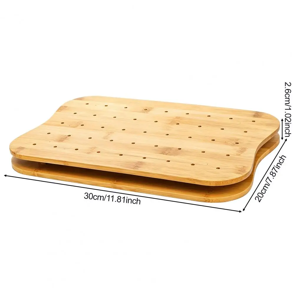 Wooden Skewer Rack Durable Wooden Cutting Table Wooden Skewer Holder Board with 45 Holes Rectangular Serving for Bbq for Buffet