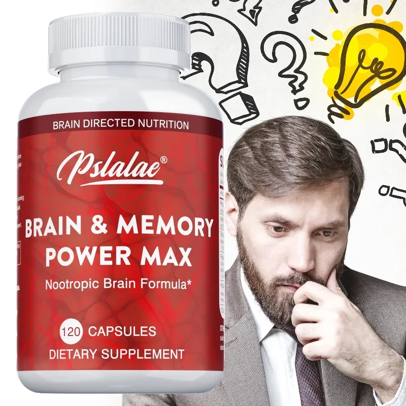 

Brain & Memory Power MAX - Supports Cognitive Function,Enhances Memory, and Improves Mental Clarity and Focus