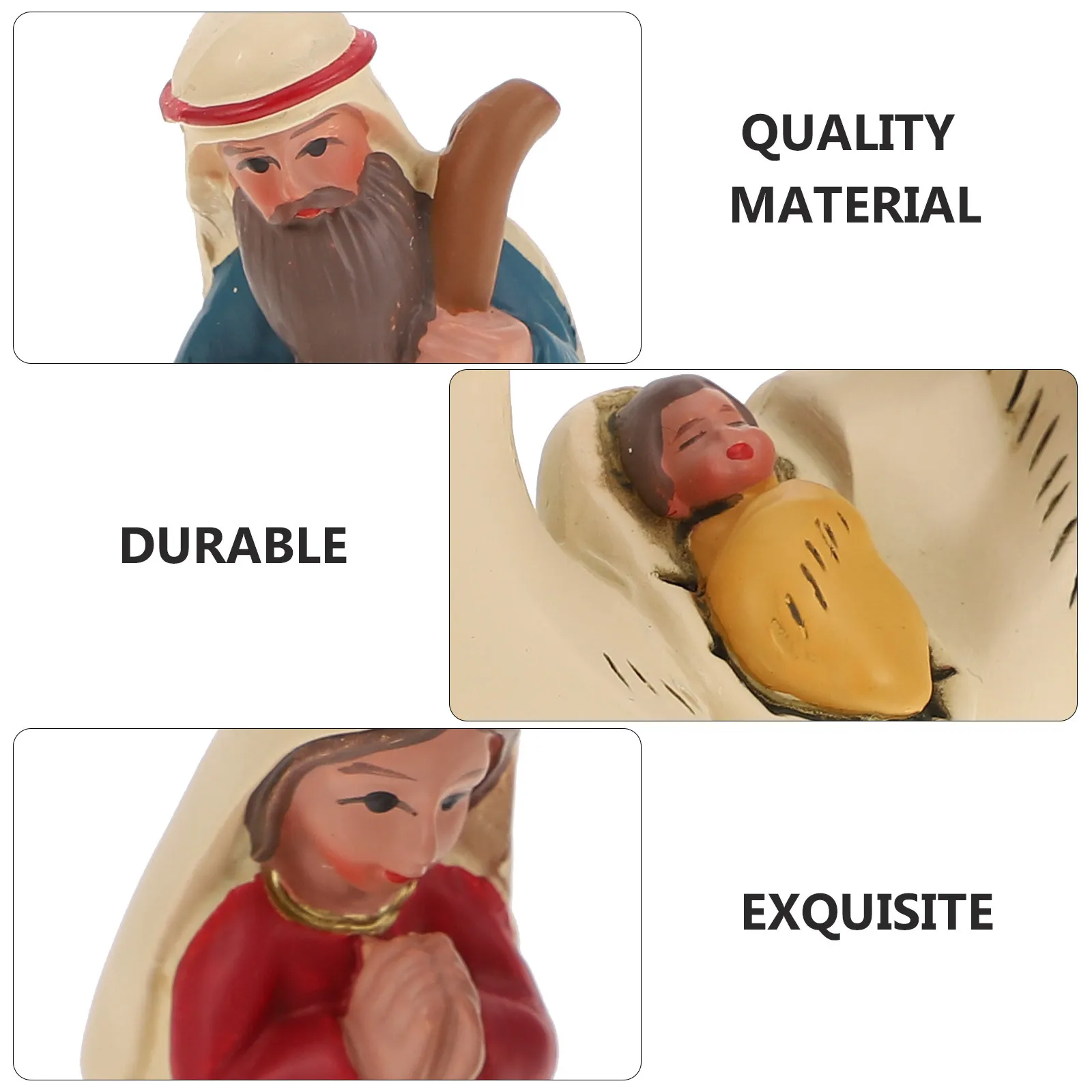 

1Pcs Resin Jesus Statue Unique Religious Sculpture Lightweight Tabletop Decoration Miniature Decor Figurine