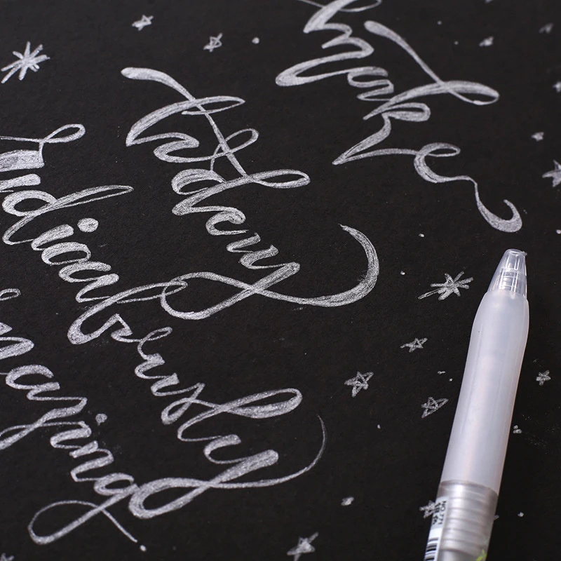 16-Color Retractable Glitter Gel Pen Set, 0.7mm Fine Tip Sparkle Pens for Journaling, Coloring, Drawing, and Doodling