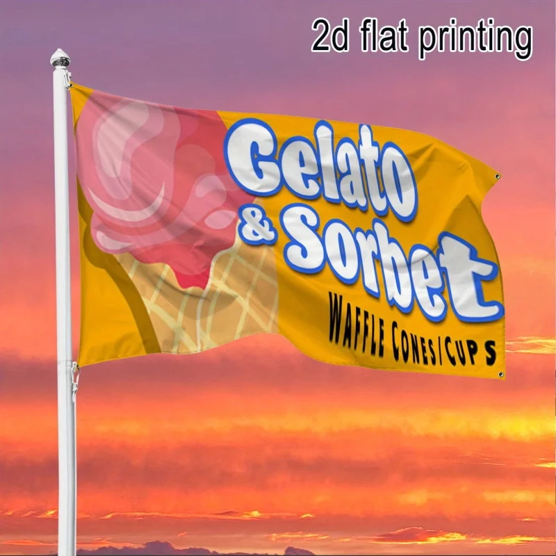 Custom Advertising Flags Independence Day New Year Bright Holiday Prints Attract Visitors Boost Excellent Brand Exposure Effects