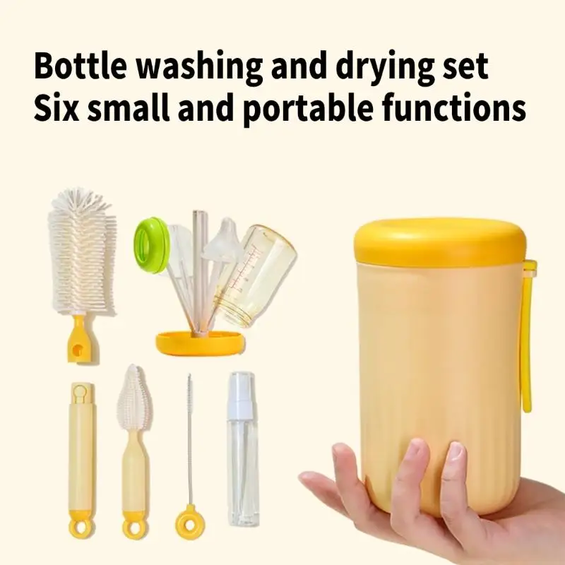 

Portable Baby Bottle Cleaning set 360 Rotation Comprehensive Baby Bottle Cleaning for Travel or homes Use Ensures Hygiene A2UB