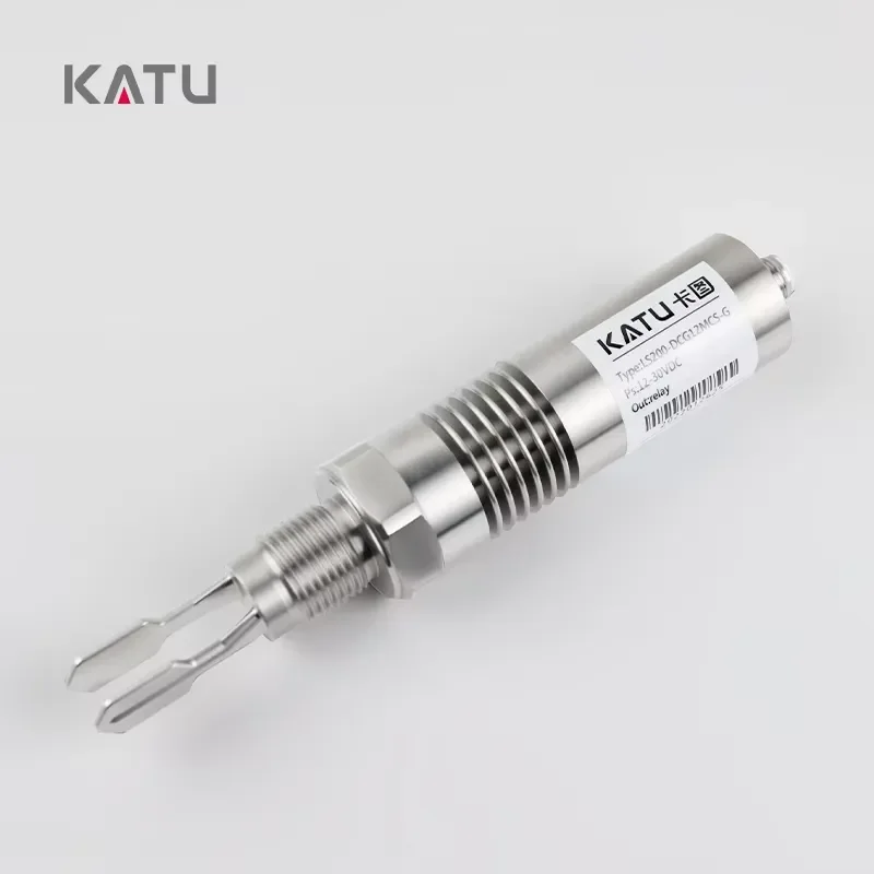 KATU LS200 High Temperature Stainless Steel Tuning Fork Level Gauge 24VDC/220VAC 1s Response for Water Treatment Food