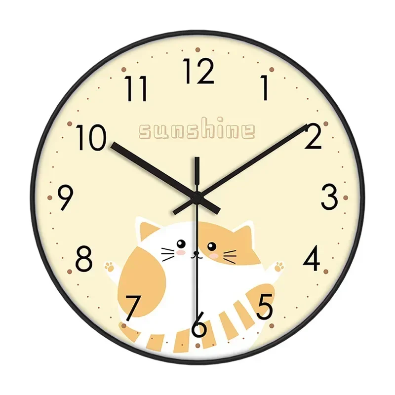 Simple Creative Round Clock for Living Room for Bedroom Artistic Design Versatile Use Fine Craftsmanship Sturdy Construction
