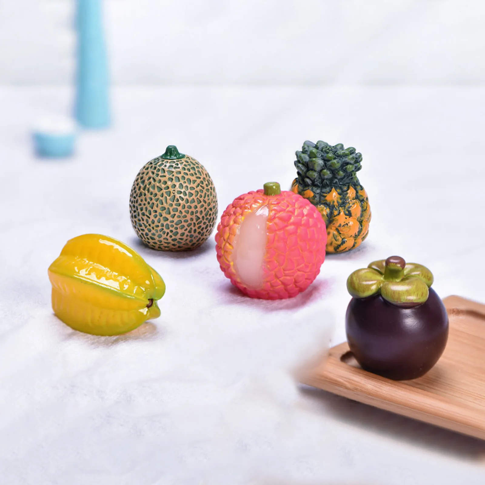 Strawberry Bayberry Pineapple Mango DurianCherry Tomato Dragon Fruit Figurine Diy Miniature Fairy Garden Decoration Accessories