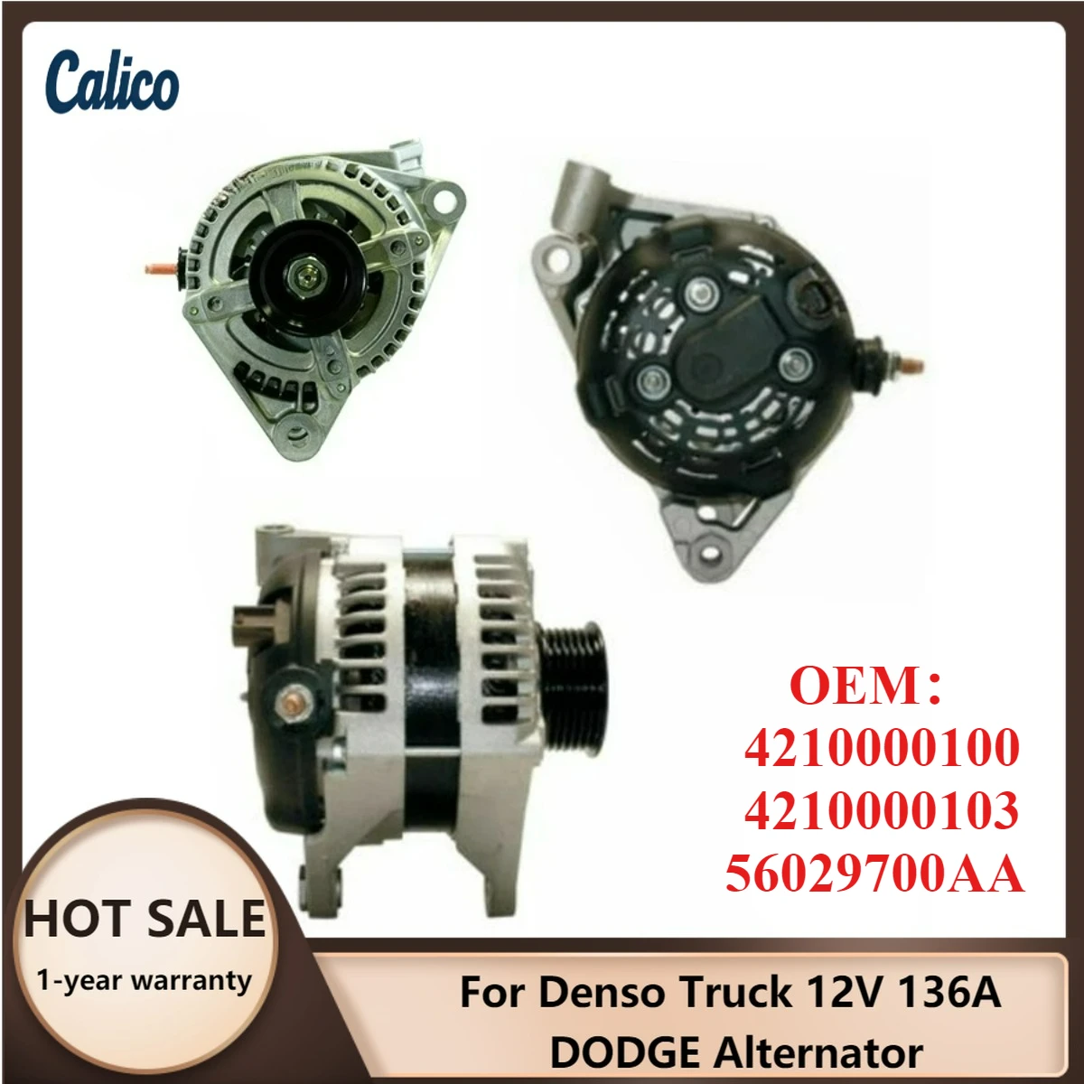 

Высококачественные детали, подходящие для грузовиков Denso 12V 136A, для генератора DODGE 4210000100 4210000103 56029700AA