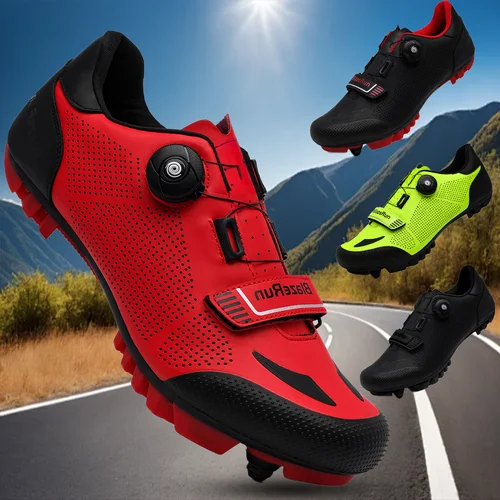 Nuevo zapatillas de ciclismo Mtb para hombre, zapatos de Pedal para bicicleta, zapatos planos para ciclismo de montaña para mujer, zapatos con tacos, calzado de velocidad autoblocante