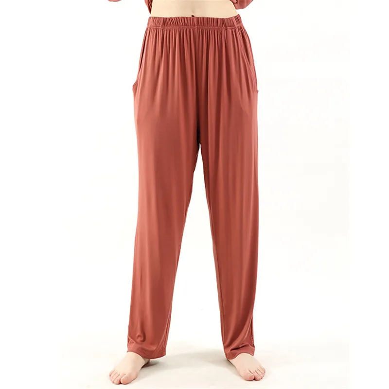 3XL-7XL Spring Autumn Pajamas Pant For Women Plus Size Cotton Sleepwear Pants Loose Comfortable Nightwear Home Wear Trousers