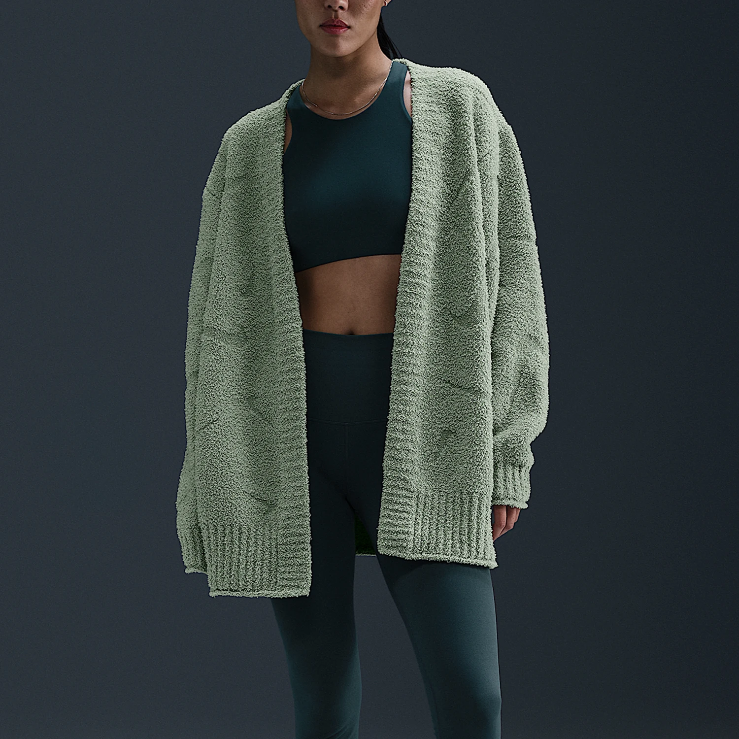 

Оригинальный новый женский модный теплый трендовый кардиган Nike 2024, куртка FZ1712-370