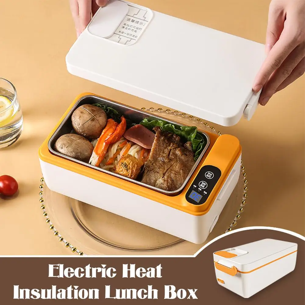 NEW 1L USB Electric Lunch Box Portable Camping Heated Lunch Insulated Box Rater-free Rechargeable Lunch Unplugged Box Offic B5E9