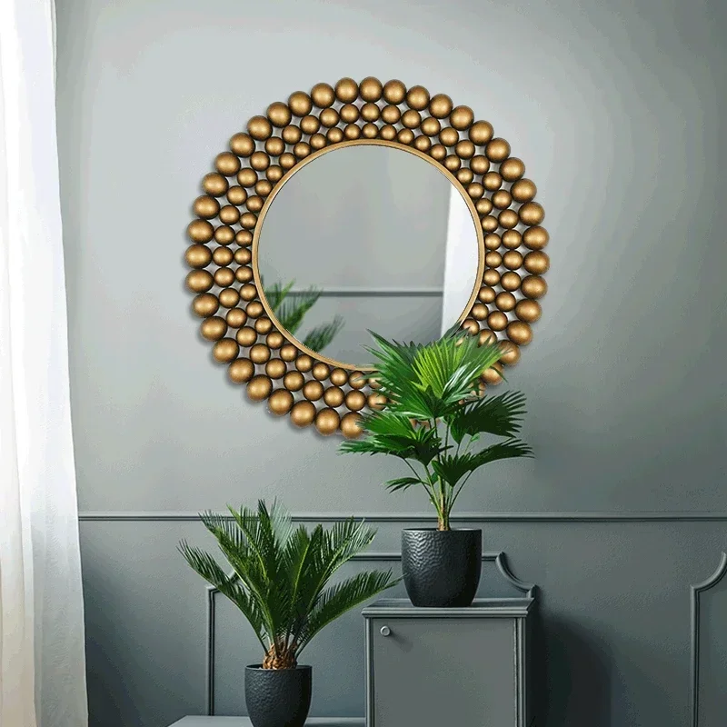 Decorative Wall Mirror Boho Decor Makeup Aesthetic Mirror Shoehorn Living Room Decoration Home Espejo Aesthetic Room Decor