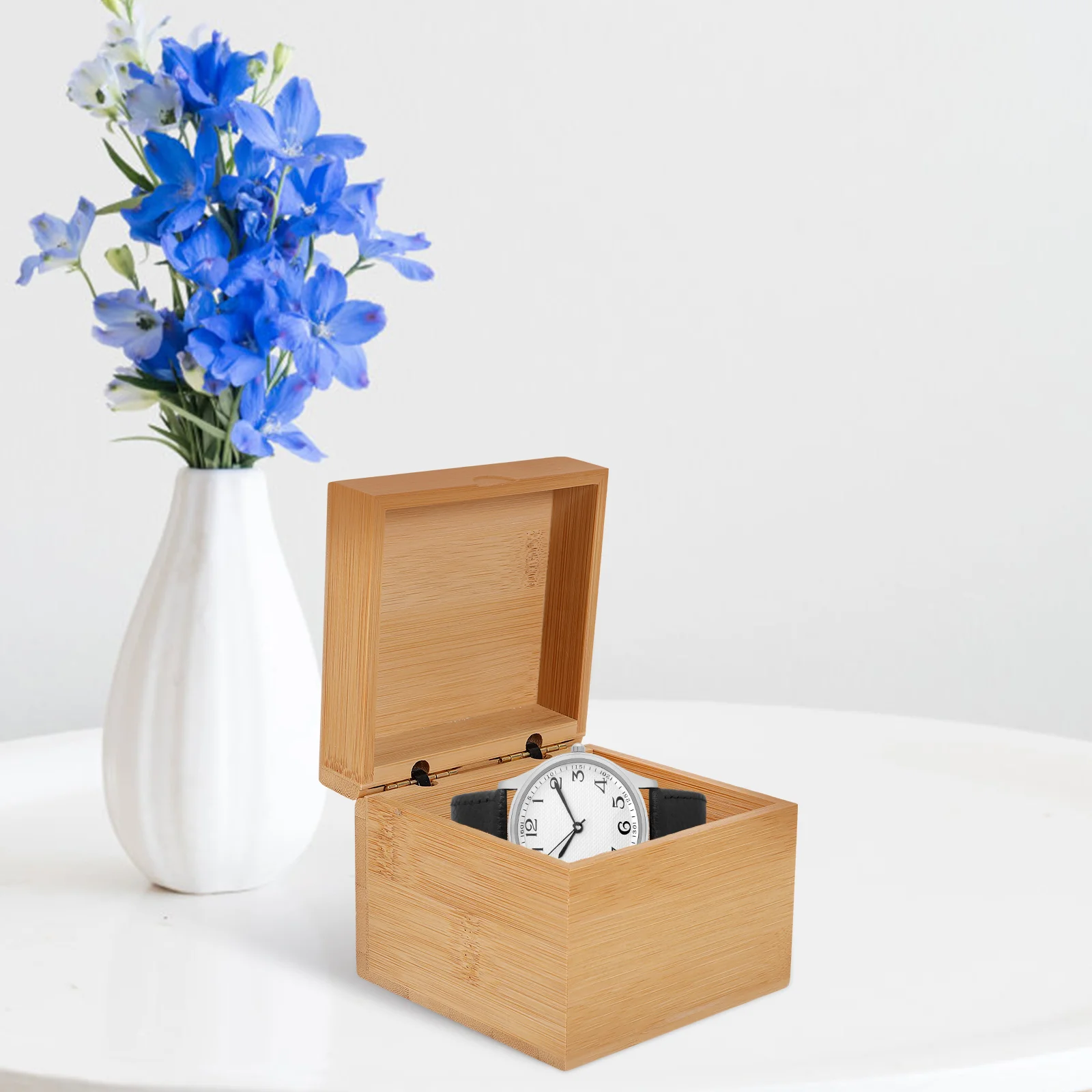 

Bamboo Watch Display Box Storage Case Packaging Holder Organizer For Men Women Portable Gift Jewelry Box Case