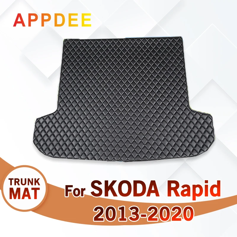 Car Trunk Mat For SKODA Rapid 2013 2014 2015 2016 2017 2018 2019 2020 Custom Car Accessories Auto Interior Decoration