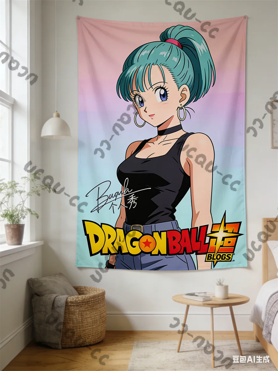 Dragon Ball Z Tapestry, Anime Fans Exclusive Limited Edition Wall Hanging, Classic Saiyan Goku Art Decor for Bedroom & Dorm Room view 3