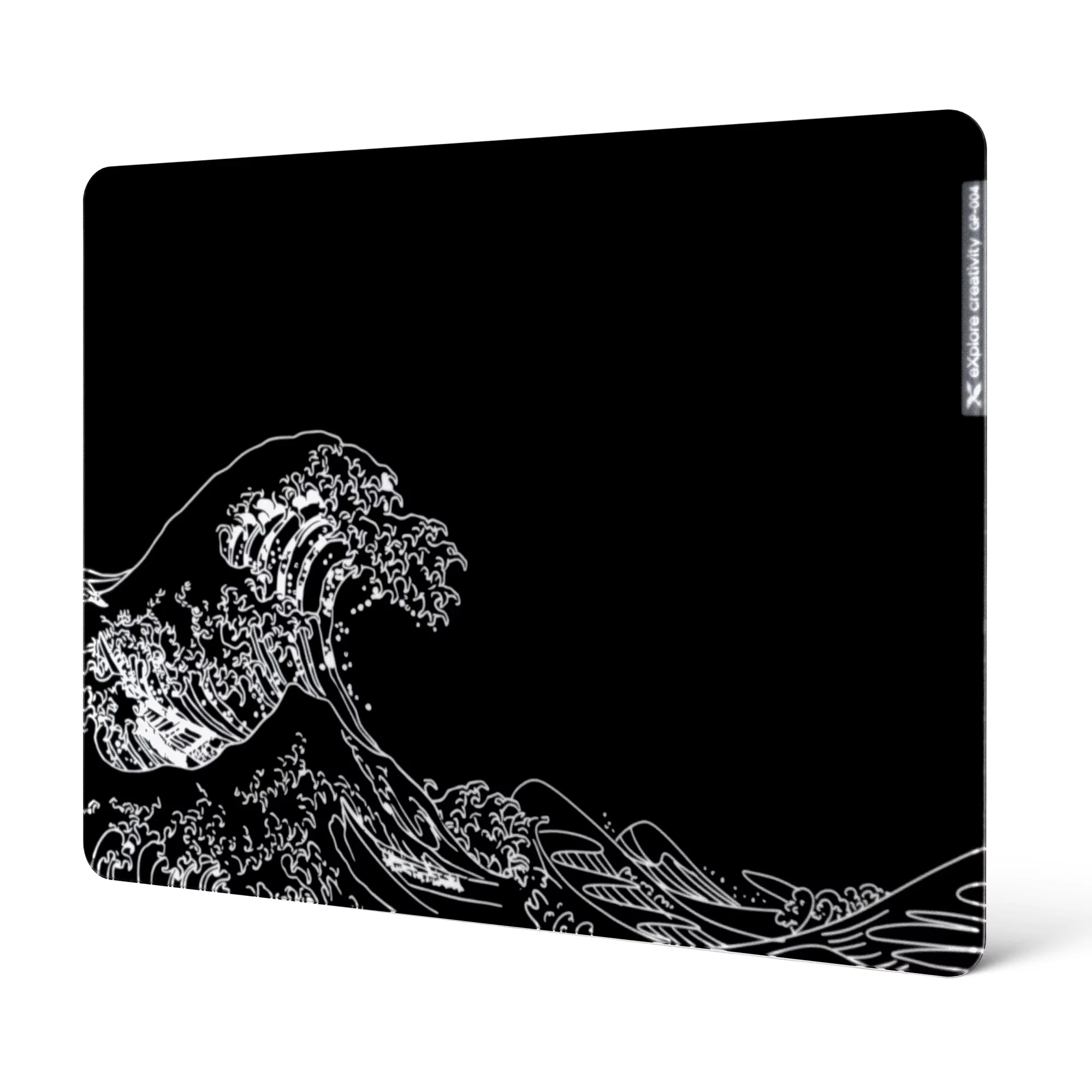 W-WALLHACK SP004 Black And White Tempered Glass Mouse Pad E-sports Desk Pad Gaming FPS Extra Large Size Custom Mousepad Replica